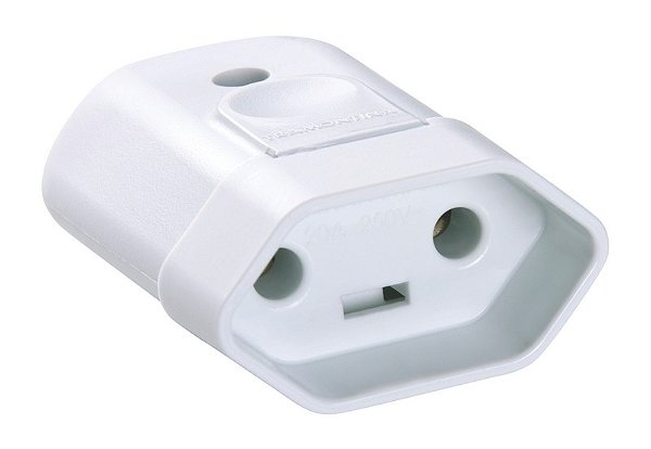 Plugue Fêmea 2P 20A 250V~ Cor Branco Tramontina 57402154