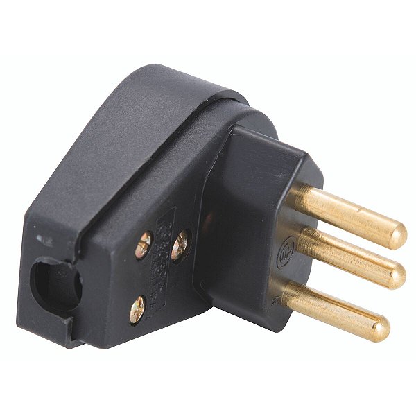Plugue Angular 2P+T 20 A Preto Priscus Tramontina 57403011