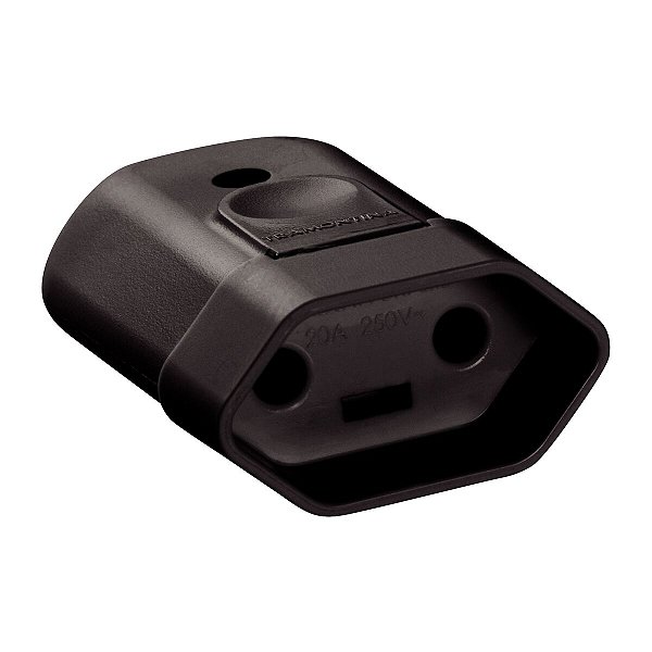 Plugue Fêmea 2P 20A 250V~ Cor Preto Tramontina 57403154