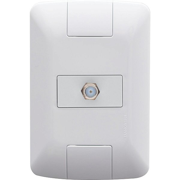 Conjunto 4X2 1 Tomada Tv/Sat Coaxial Aria Branco 57241017