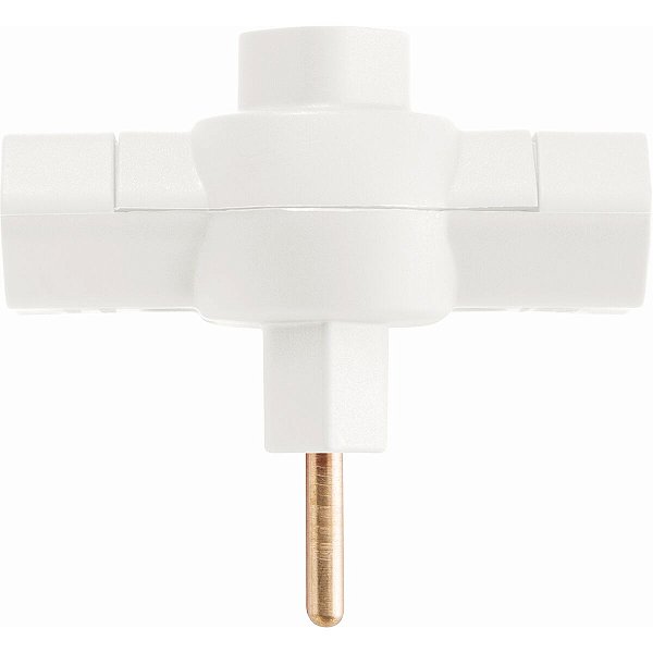 Plugue Tipo T De 10A 250V Branco-Tramontina- 57400071