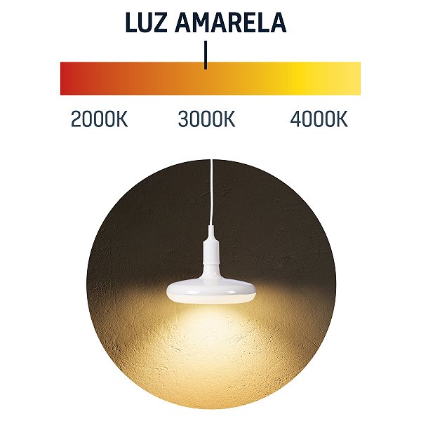 Luminaria Led Ufo Branco 24W 3000K Tramontina 58027070