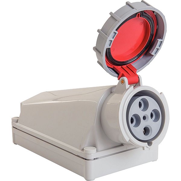 Tomada Sobrepor 3P+T 125A 380-415V 6H Tramontina 56255348
