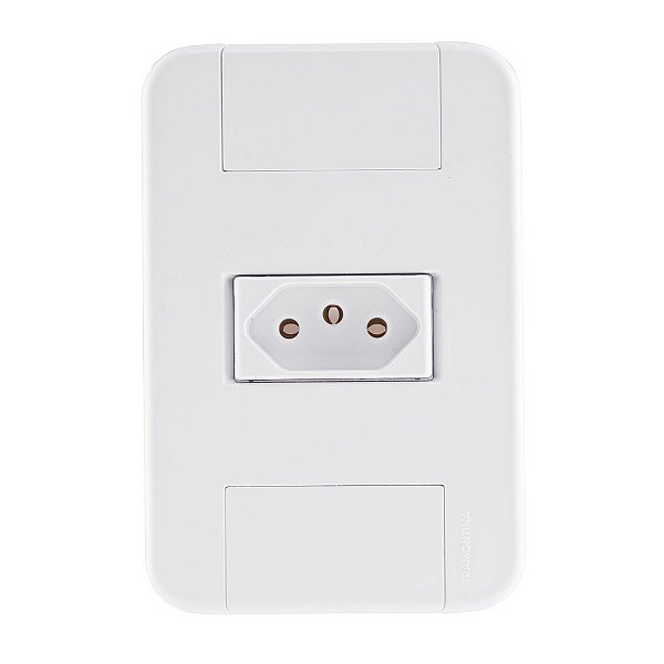 Tomada 2P+T 10A/250V Tablet Br Tramontina 57240210
