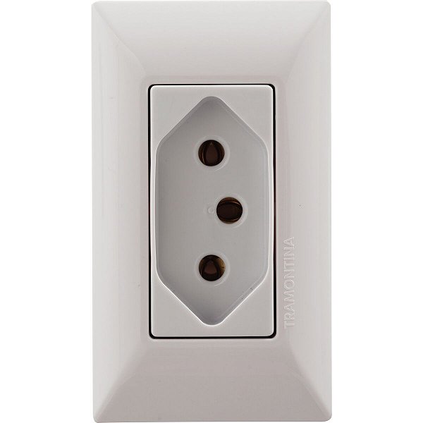 Tomada 2P+T 10A 250V P/ Moveis Tramontina 57241102