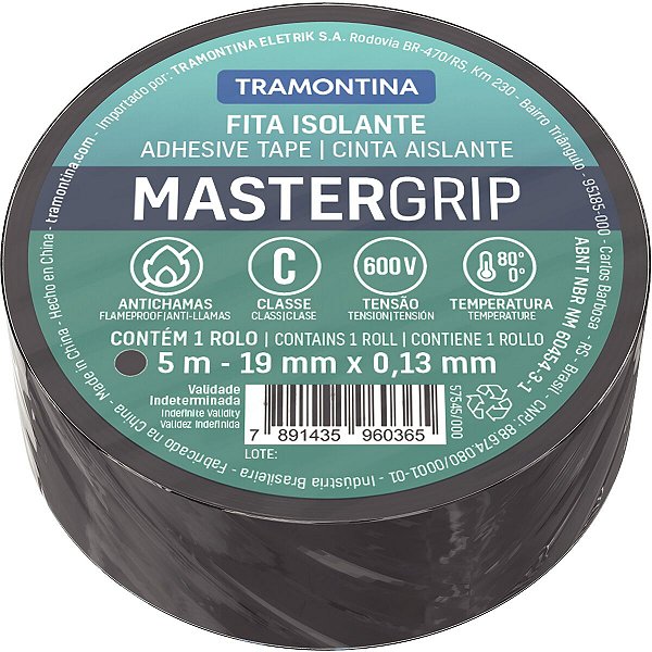Fita Isolante Preta 5M 0,13X19Mm Tramontina 57545000