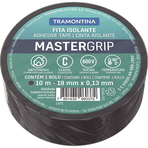 Fita Isolante Preta 10M 0,13X19Mm Tramontina 57545001