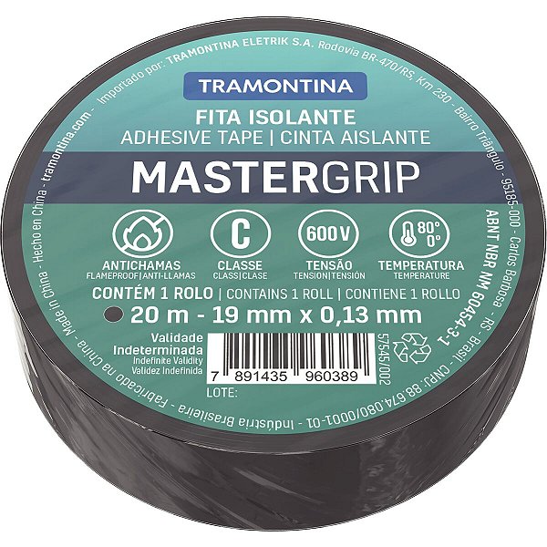 Fita Isolante Preta 20M 0,13X19Mm Tramontina 57545002