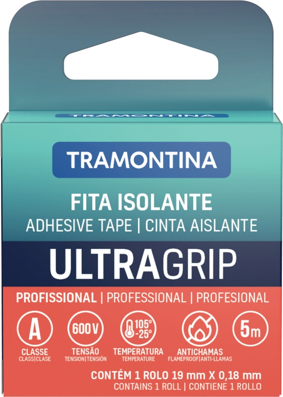 Fita Isolante Preta 5M 0,18X19Mm Tramontina 57545550