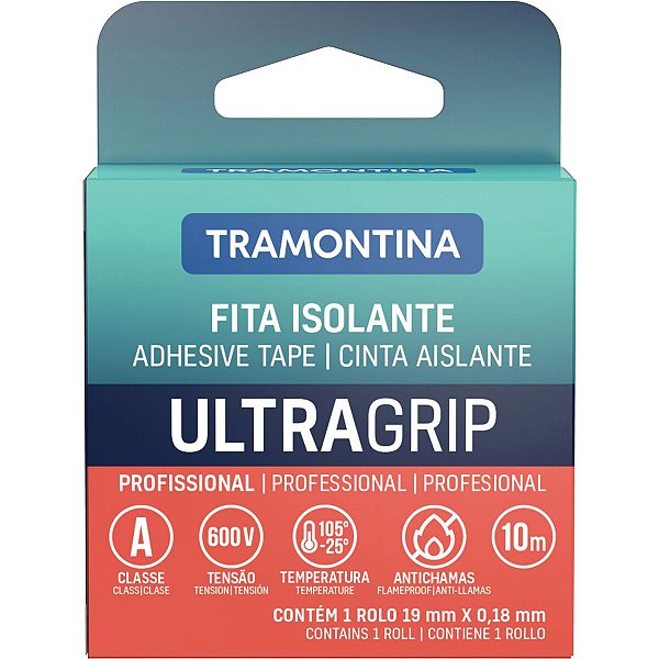 Fita Isolante Preta 10M 0,18X19Mm Tramontina 57545551