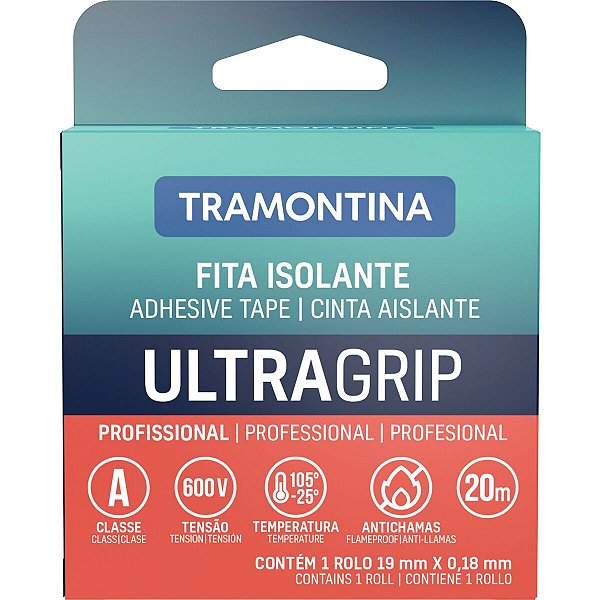 Fita Isolante Preta 20M 0,18X19Mm Tramontina 57545552