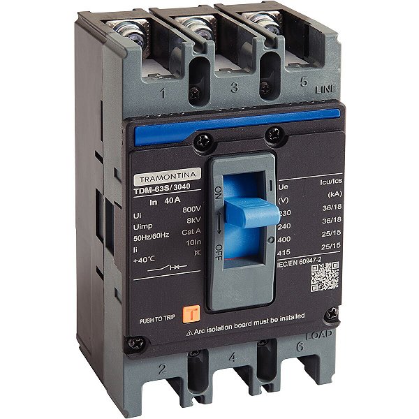 Caixa Moldada Tdm-63S 3040 3P 40A 36Ka Tramontina 58014205