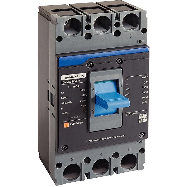 Caixa Moldada Tdm-400S 3400 3P 400A 75 Tramontina 58014223