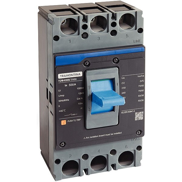 Caixa Moldada Tdm-630S 3500 3P 500A 75 Tramontina 58014225