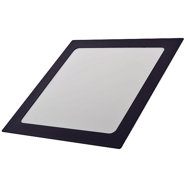 Plafon Led Quadrado Embutir 24W 6500K Preto Tramont 58026236