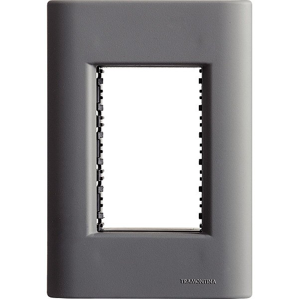 Espelho Placa 3P 4X2 Titanio Soft Touch Tramontina 57200066