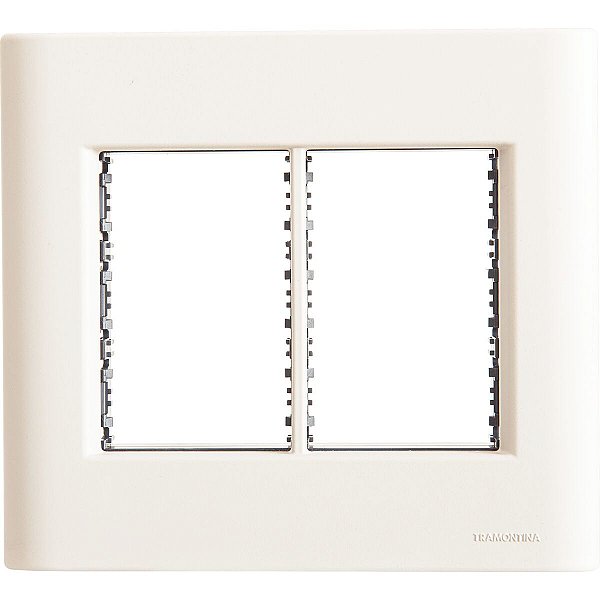 Espelho Placa 6P 4X4 Giz Branco Soft Touch Tramonti 57200085