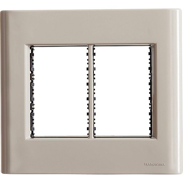 Espelho Placa 6P 4X4 Giz Fendi Soft Touch Tramontin 57200086