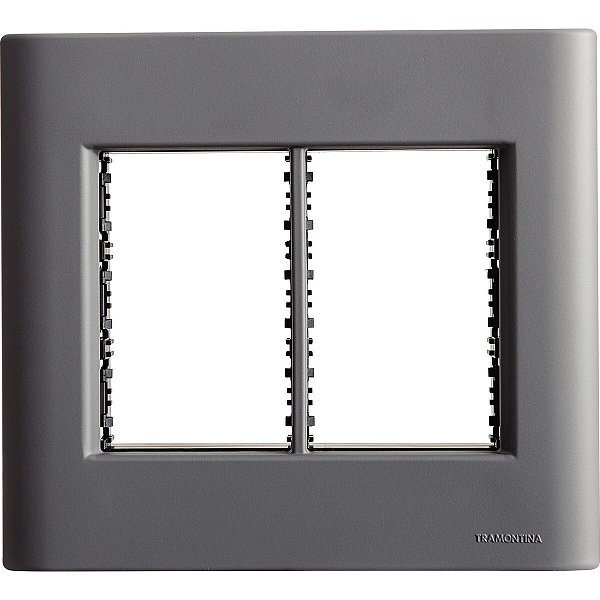 Espelho Placa 6P 4X4 Giz Titanio Soft Touch Tramont 57200087