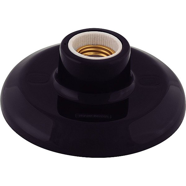 Plafon Soquete Porcelana 4A 250V Preto Tramontina 57499199