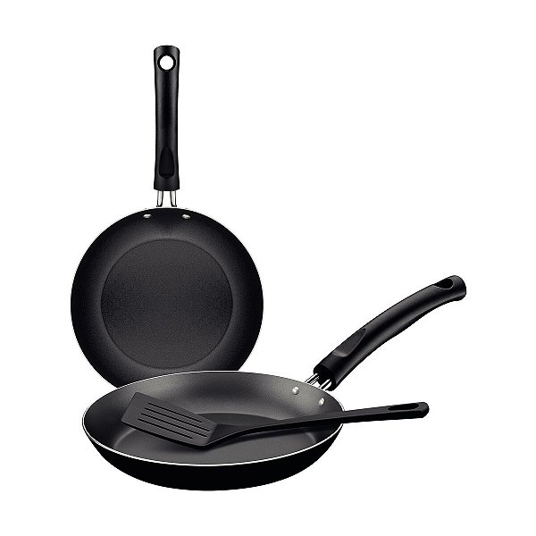 Jogo Frigideiras Alum 3Pc Preto Tramontina 20198010