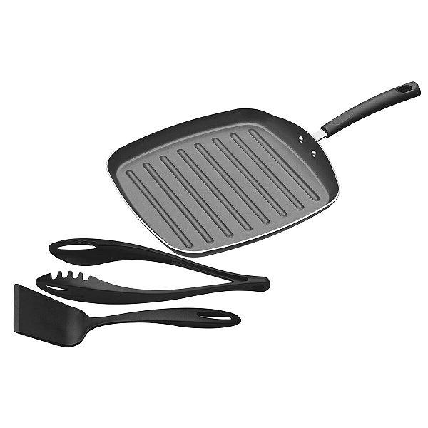 Jogo Bistequeira 3Pc Versalhes Grafite Tramontina 20198020