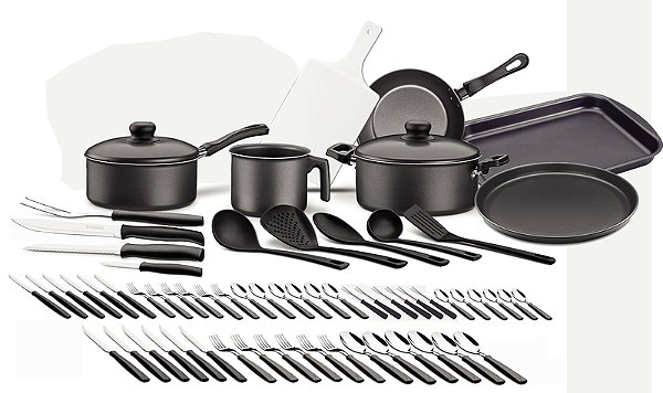 Kit Cozinha 64Pc Caribe Grafite Tramontina 20299088