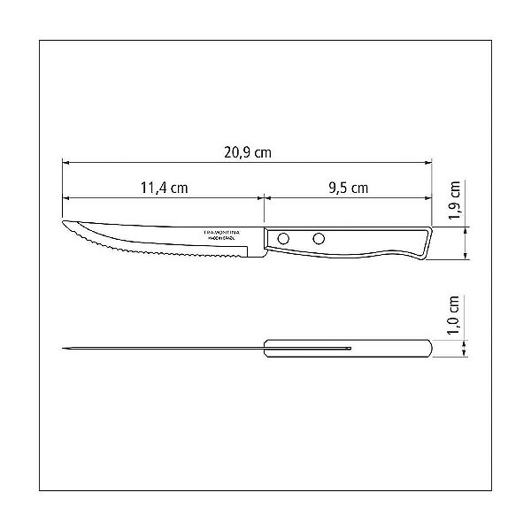 Faca Churrasco Fruta Inox 5 Tradicional Tramontina 22200405