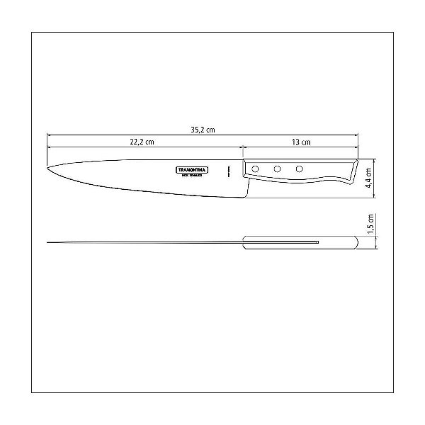 Faca Peixe/Cozinha Inox 9 Tradicional Tramontina 22219009