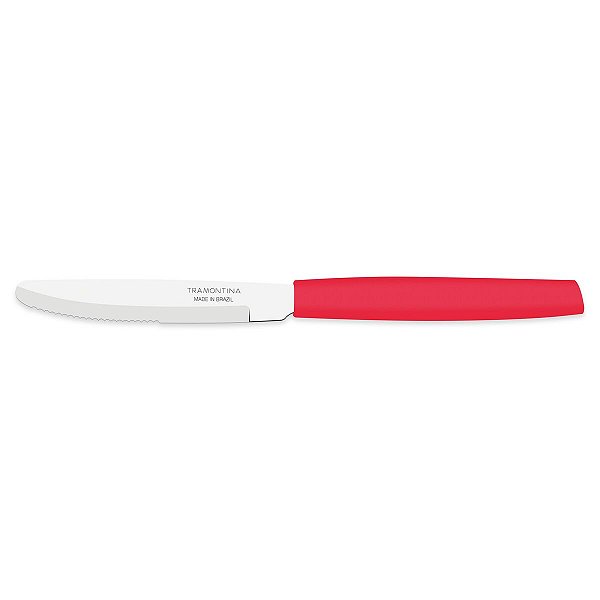 Faca Sobremesa Inox 3 Munique Vermelho Tramontina 23254473