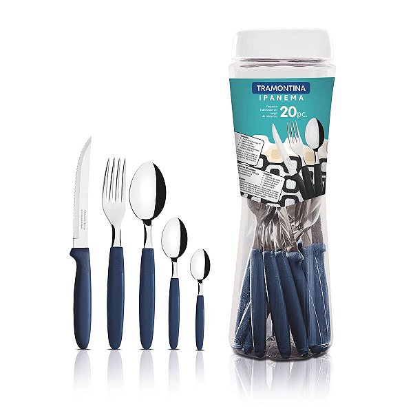 Faqueiro Inox 20Pc Ipanema Azul Tramontina 23398185