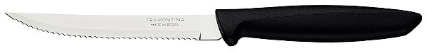 Faca Churrasco Fruta Inox 5 Plenus Preto Tramontina 23410805