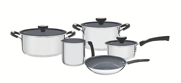Jg Panelas Aco Inox 5Pc Solar Ceramic Tramontina 65120033