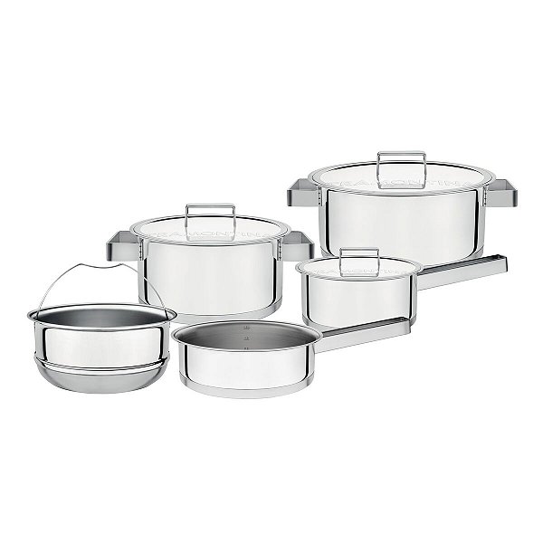Jg Panelas Aco Inox 5Pcs Perfil Tramontina 65200010