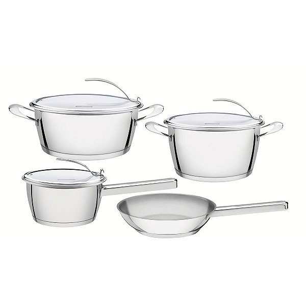 Jg Panelas Aco Inox 4 Pcs Ventura Tramontina 65360024