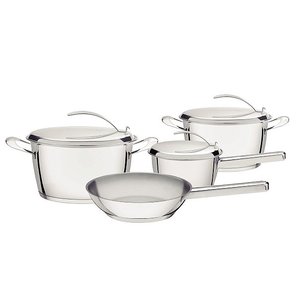 Jg Panelas Aco Inox 4 Pcs Ventura Tramontina 65360281