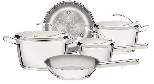 Jg Panelas Aco Inox 5 Pcs Ventura Tramontina 65360291