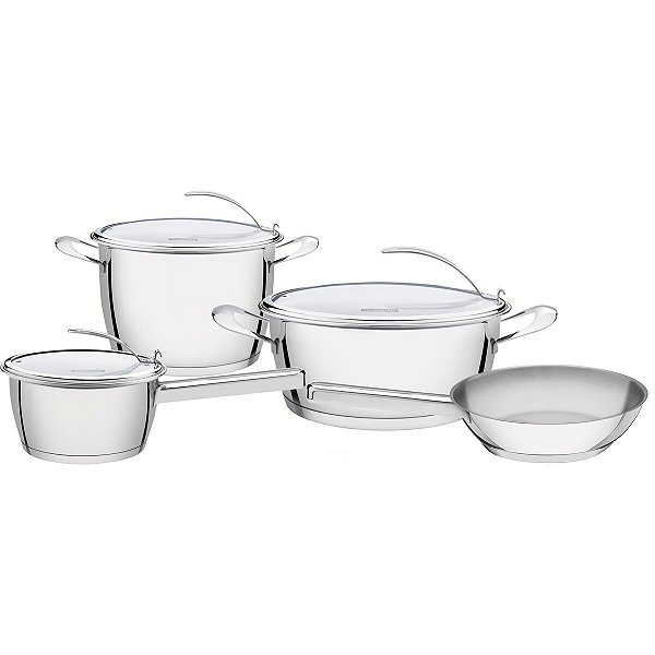 Jg Panelas Aco Inox 4 Pcs Ventura Tramontina 65360354