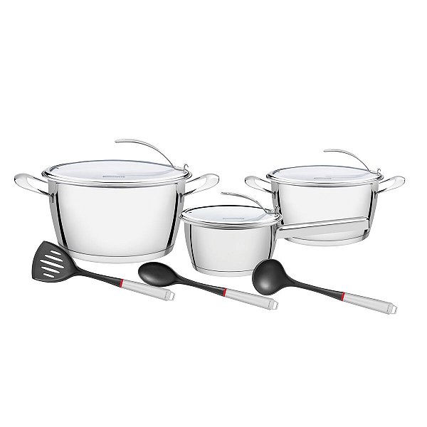 Jg Panelas Aco Inox 6P Ventura Vit  Tramontina 65360384