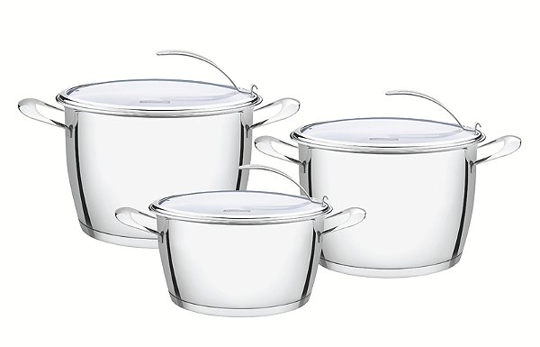 Jg Panelas Aco Inox 3Pc Ventura Vit Tramontina 65360454
