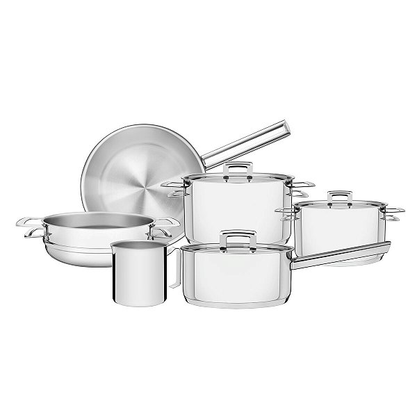 Jg Panelas Aco Inox 6 Pcs Brava Tramontina 65400033