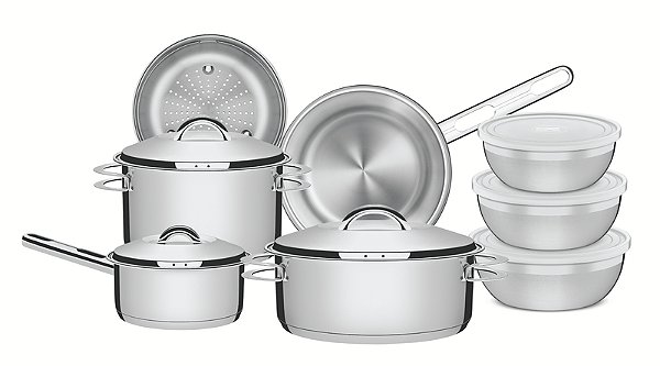 Jg Panelas Aco Inox 5 Pcs Solar Tramontina 65510726