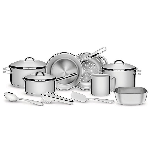 Jg Panelas Aco Inox 10Pcs Solar Tramontina 65510823