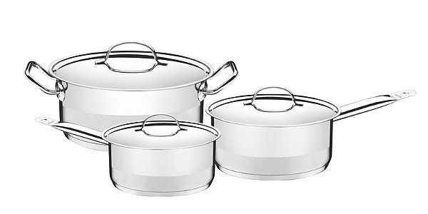 Jg Panelas Aco Inox 3Pc Professional  Tramonaltina 65620196