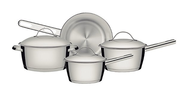 Jg Panelas Aco Inox 4 Pcs Allegra Tramontina 65650271