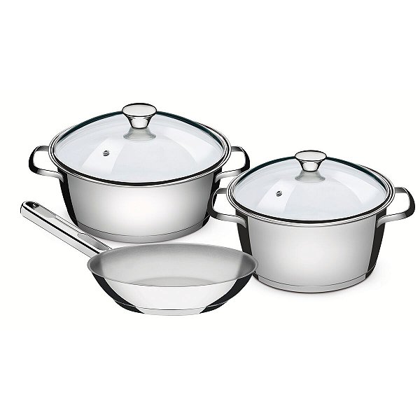 Jg Panelas Aco Inox 3Pcs  Allegra Tramontina 65660124