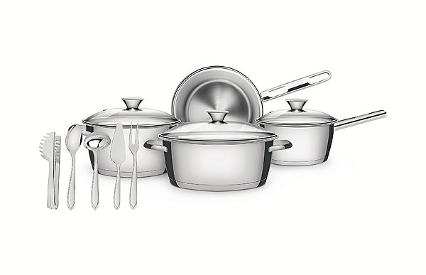 Jg Panelas Aco Inox 4 Pcs Allegra Tramontina 65660776