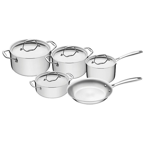 Jg Panelas Aco Inox 5Pcs Trix Tramontina 65820026