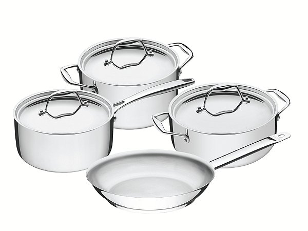 Jg Panelas Aco Inox 4Pcs Trix Tramontina 65820036