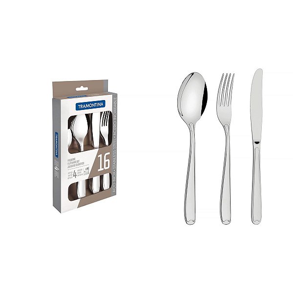 Faqueiro Aco Inox 16Pcs Copacabana Tramontina 66901650